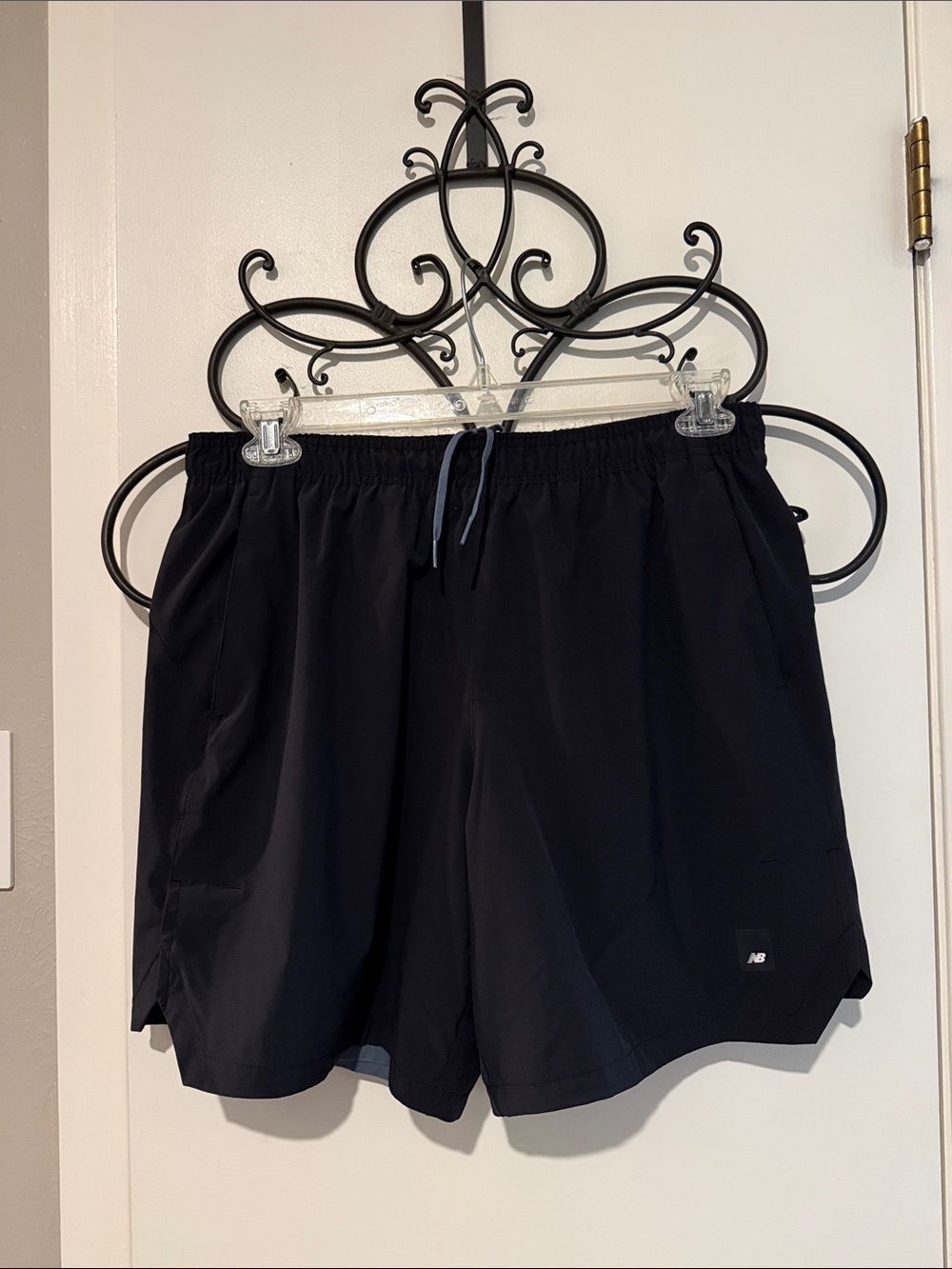 New Balance Men’s Black Athletic Training Shorts with Drawcord
